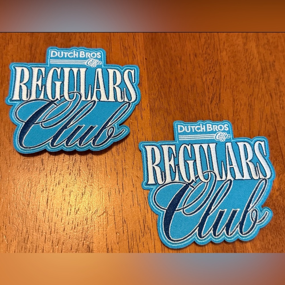 Dutch Bros Blue and White Regulars Club Patches